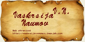Vaskrsija Naumov vizit kartica